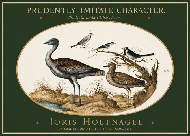 Joris Hoefnagel Prudently Imitate Character. No2 - Plakat