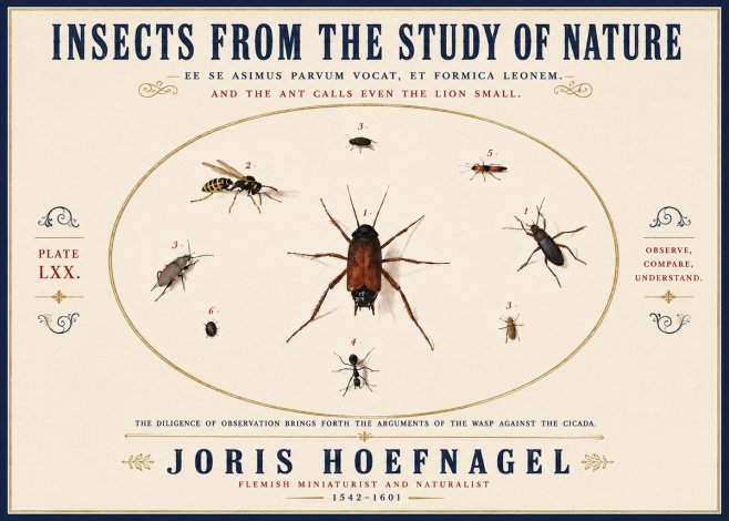 Joris Hoefnagel Insects from the Study of Nature No6 - Plakat