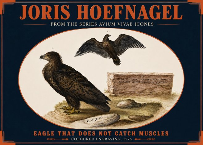 Joris Hoefnagel Eagle That Does Not Catch Muscles No4 - Plakat