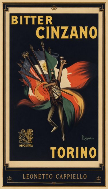 Leonetto Cappiello Bitter Cinzano Torino No1 - Plakat