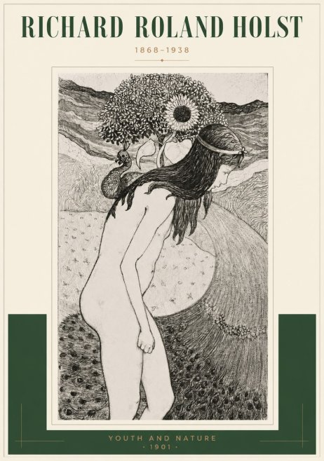 Richard Roland Holst Youth and Nature No2 - Plakat