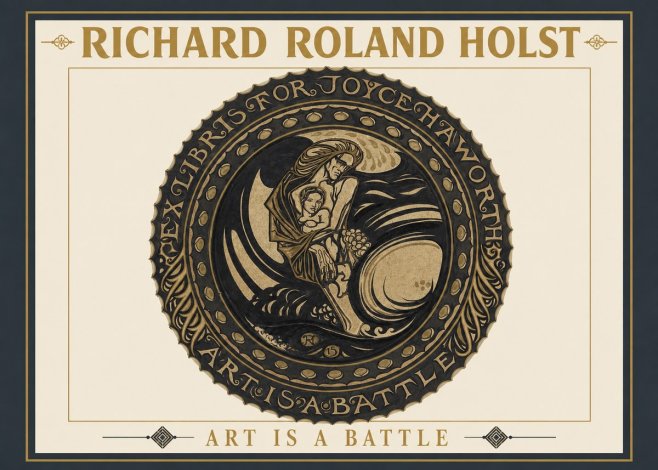 Richard Roland Holst Ex Libris for Joyce Haworth No2 - Plakat