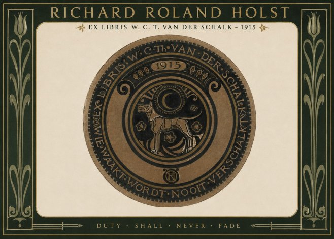 Richard Roland Holst Ex Libris W. C. T. Van Der Schalk - 1915 No2 - Plakat