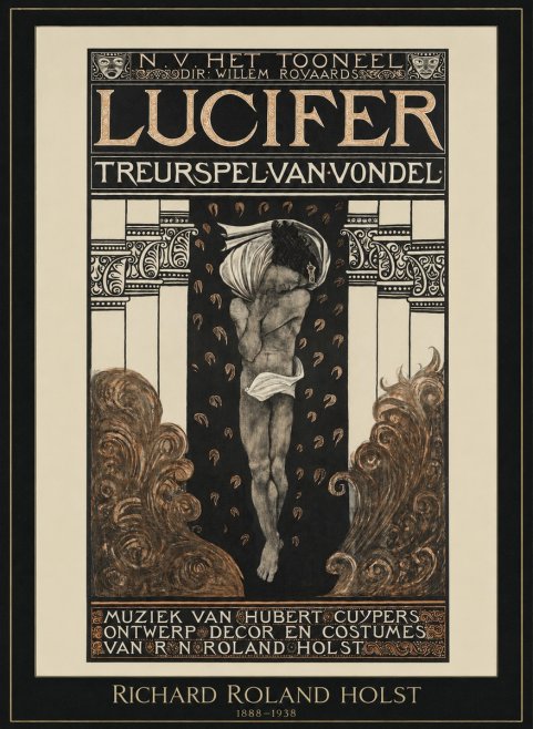 Richard Roland Holst Lucifer Treurspel Van Vondel No1 - Plakat