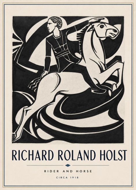 Richard Roland Holst Rider and Horse No4 - Plakat