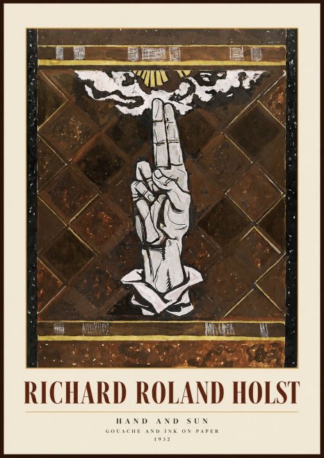 Richard Roland Holst Hand and Sun No2 - Plakat