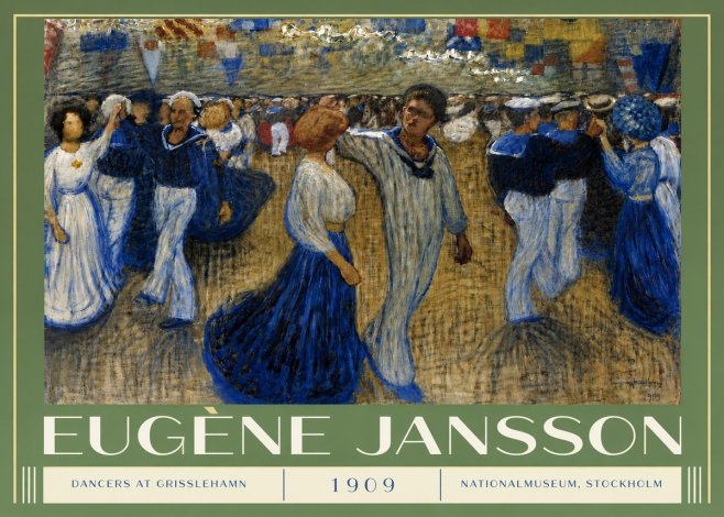 Eugène Jansson Dancers at Grisslehamn No5 - Plakat