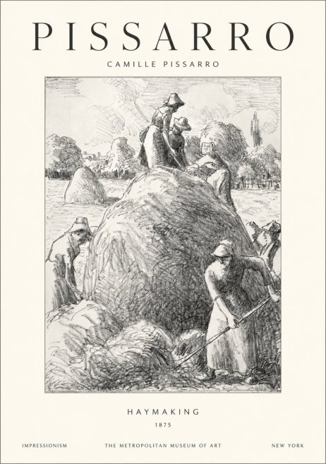 Pissarro Haymaking No1 - Plakat