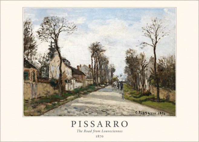 Pissarro The Road from Louveciennes I No1 - Plakat