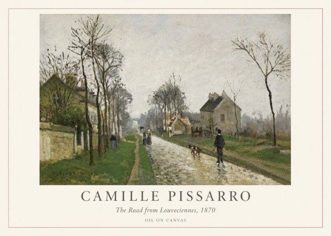 Pissarro The Road from Louveciennes, 1870 No1 - Plakat