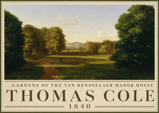 Thomas Cole Gardens of the Van Rensselaer Manor House No4 - Plakat