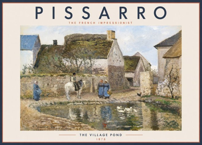 Pissarro The Village Pond No2 - Plakat