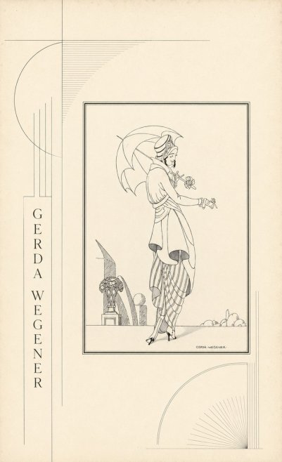 Gerda Wegener Elegant Figure with Parasol No2 - Plakat