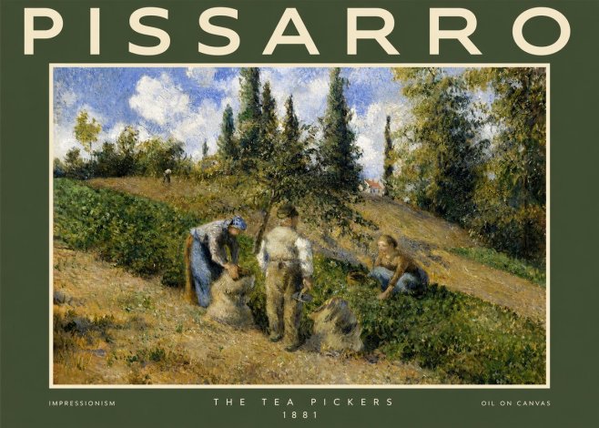 Pissarro The Tea Pickers No2 - Plakat