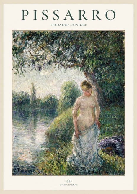 Pissarro The Bather, Pontoise No1 - Plakat