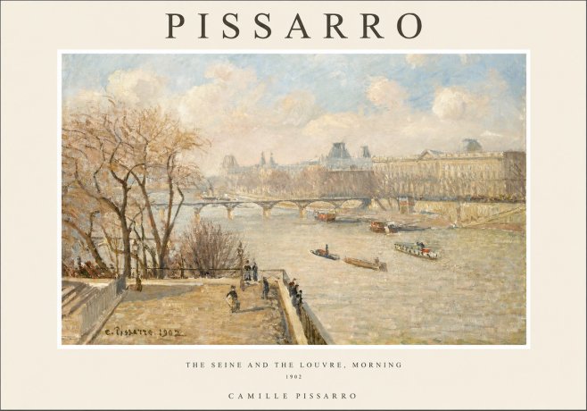 Pissarro The Seine and the Louvre, Morning No1 - Plakat