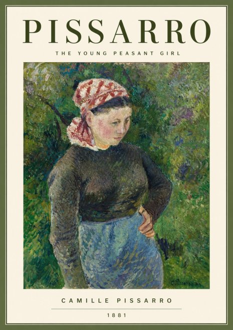 Pissarro The Young Peasant Girl No2 - Plakat
