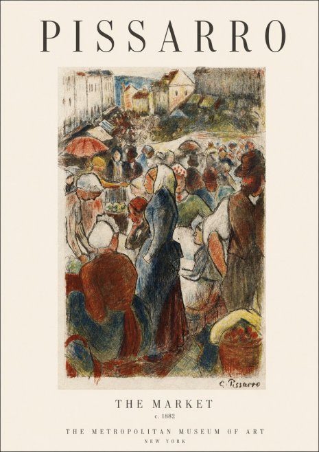 Pissarro The Market II No1 - Plakat