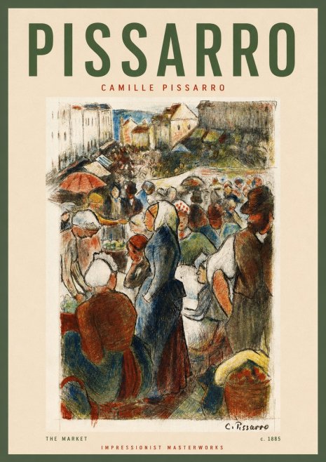 Pissarro The Market No2 - Plakat