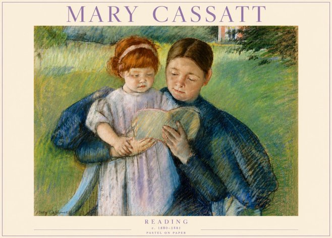 Mary Cassatt Reading No3 - Plakat