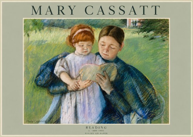 Mary Cassatt Reading No5 - Plakat