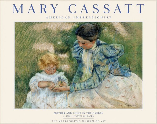 Mary Cassatt Mother and Child in the Garden No1 - Plakat