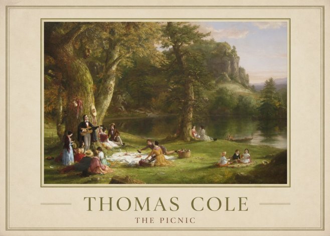 Thomas Cole The Picnic No1 - Plakat