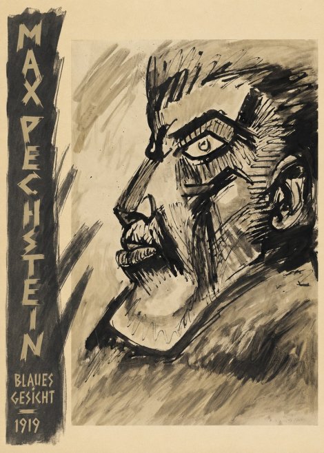 Max Pechstein Blaues Gesicht No2 - Plakat