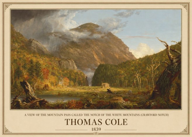Thomas Cole A View of the Mountain Pass Called the Notch of the White Mountains (Crawford Notch) II No1 - Plakat