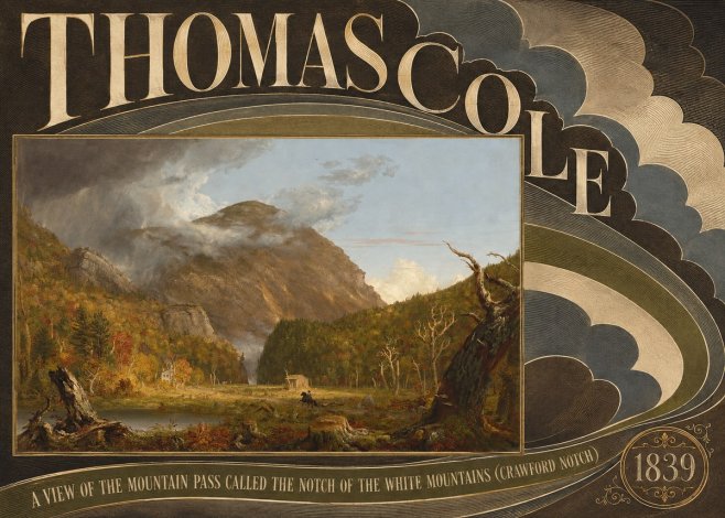 Thomas Cole A View of the Mountain Pass Called the Notch of the White Mountains (Crawford Notch) II No5 - Plakat