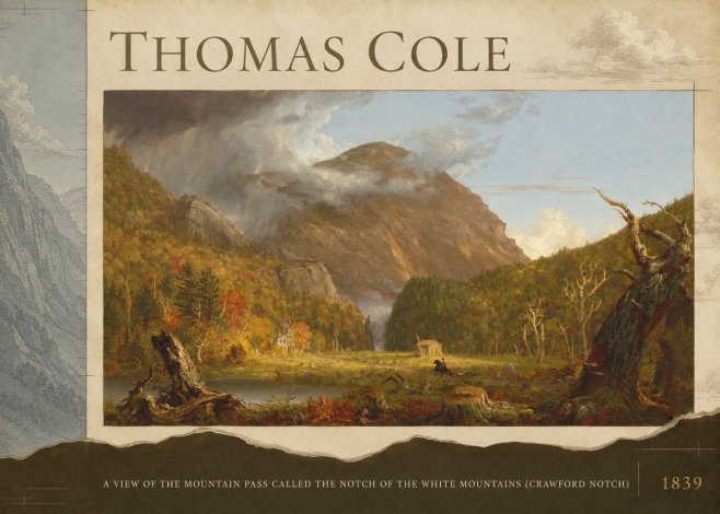 Thomas Cole A View of the Mountain Pass Called the Notch of the White Mountains (Crawford Notch) II No6 - Plakat