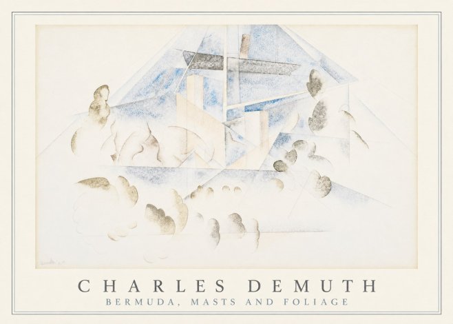 Charles Demuth Bermuda, Masts and Foliage No3 - Plakat