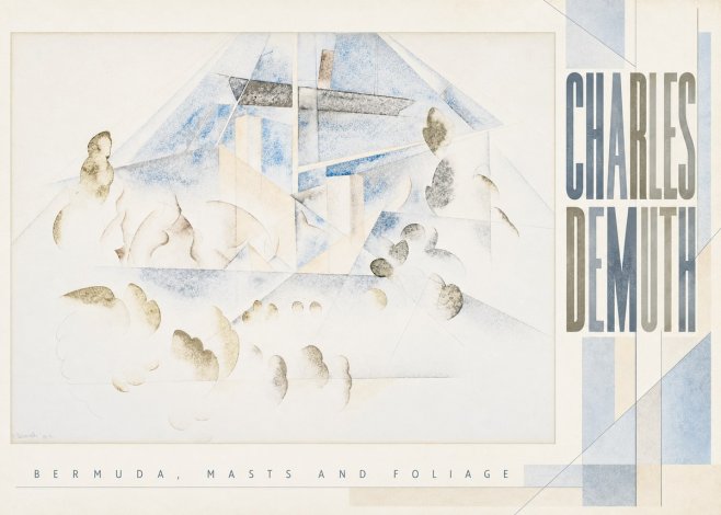 Charles Demuth Bermuda, Masts and Foliage No4 - Plakat