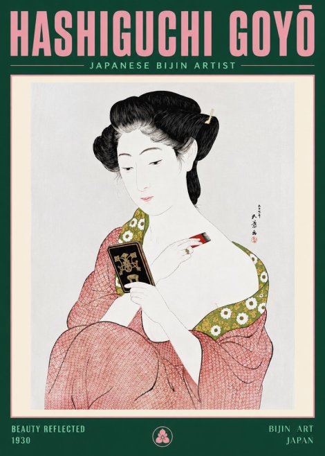 Hashiguchi Goyō Beauty Reflected No3 - Plakat