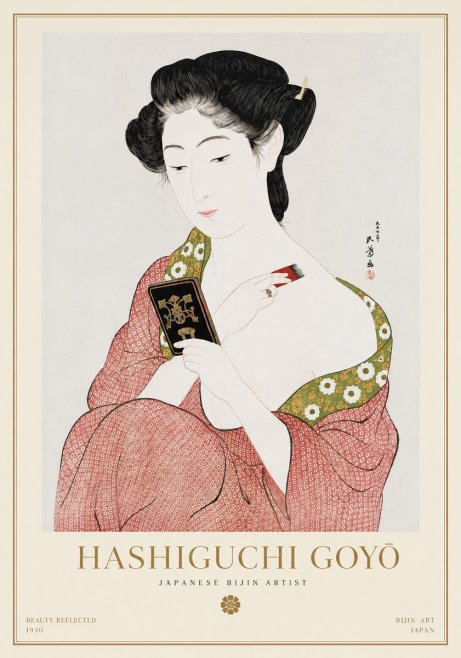 Hashiguchi Goyō Beauty Reflected No4 - Plakat