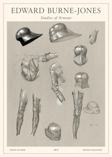 Edward Burne-Jones Studies of Armour No1 - Plakat