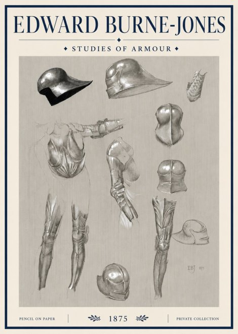 Edward Burne-Jones Studies of Armour No4 - Plakat