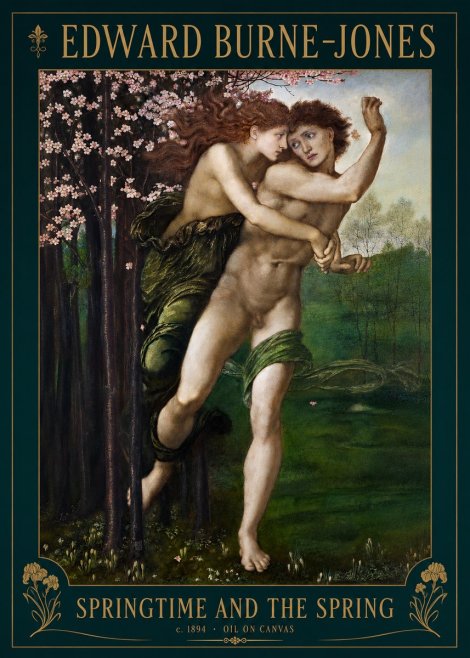 Edward Burne-Jones Springtime and the Spring No2 - Plakat