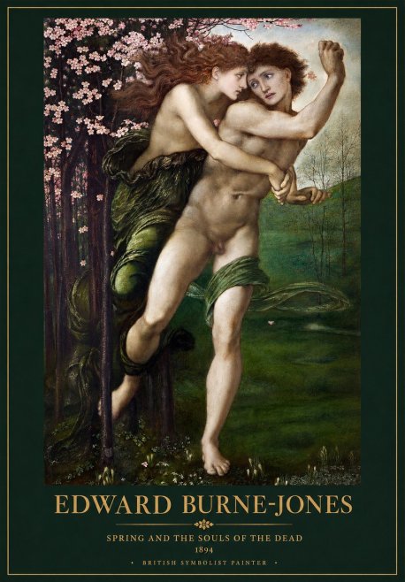 Edward Burne-Jones Springtime and the Spring No4 - Plakat