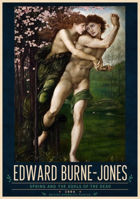 Edward Burne-Jones Springtime and the Spring No5 - Plakat