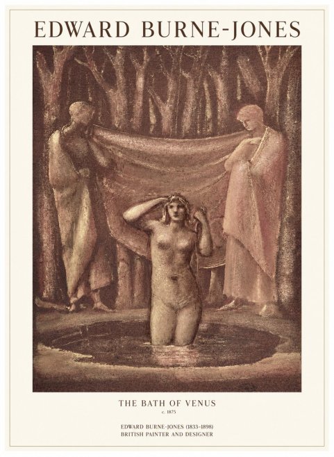 Edward Burne-Jones The Bath of Venus No1 - Plakat
