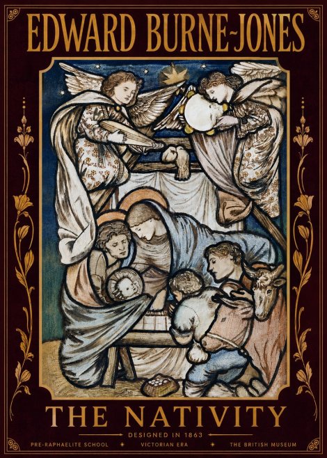 Edward Burne-Jones The Nativity No6 - Plakat
