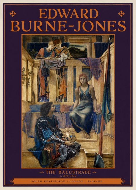Edward Burne-Jones The Balustrade No2 - Plakat