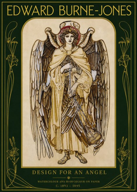 Edward Burne-Jones Design for an Angel No2 - Plakat