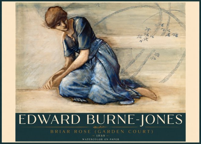 Edward Burne-Jones Briar Rose (Garden Court) No3 - Plakat