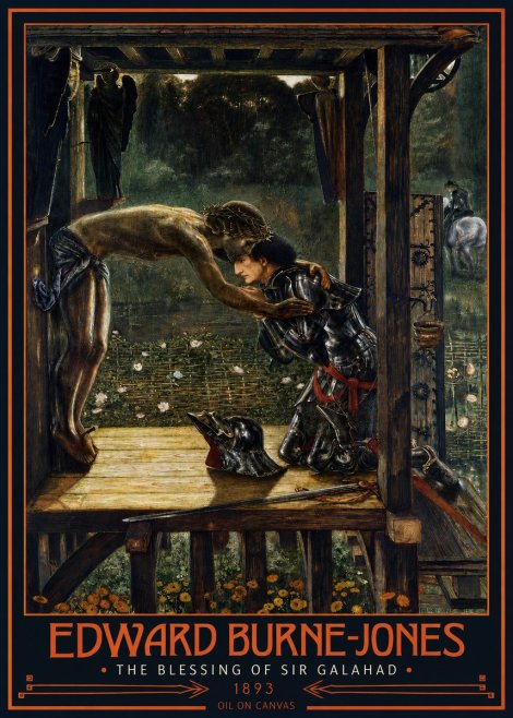 Edward Burne-Jones The Blessing of Sir Galahad No2 - Plakat