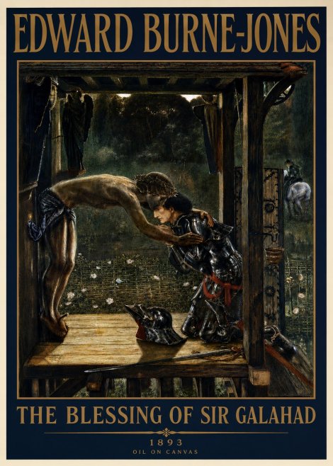 Edward Burne-Jones The Blessing of Sir Galahad No4 - Plakat