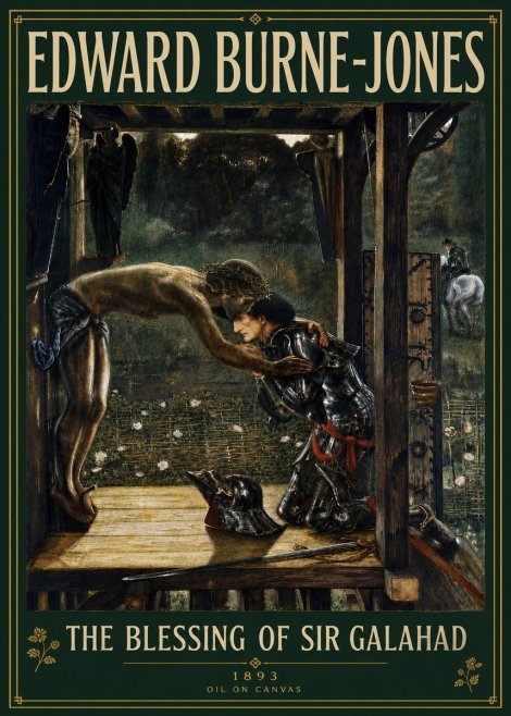 Edward Burne-Jones The Blessing of Sir Galahad No5 - Plakat