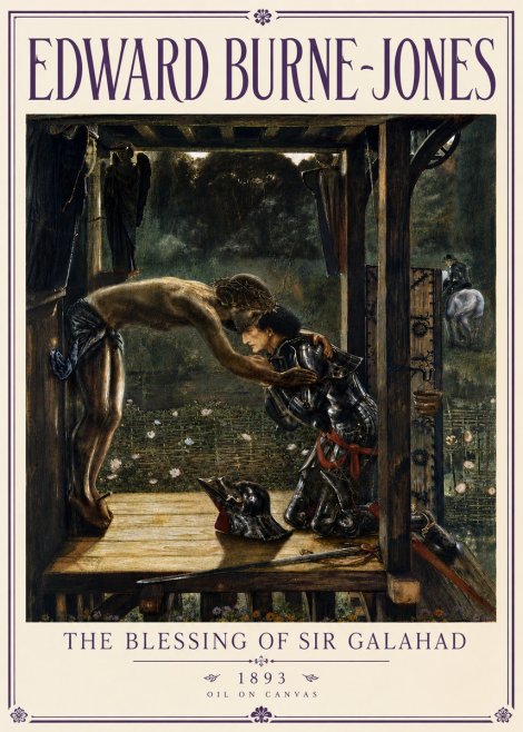 Edward Burne-Jones The Blessing of Sir Galahad No6 - Plakat