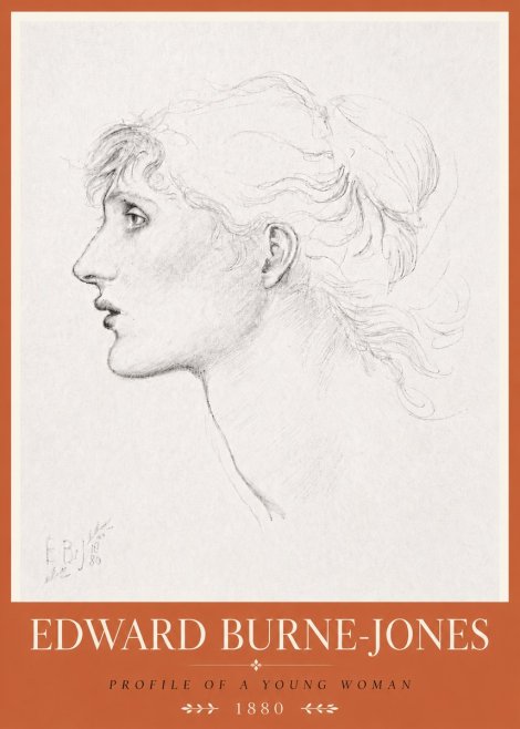 Edward Burne-Jones Profile of a Young Woman No6 - Plakat